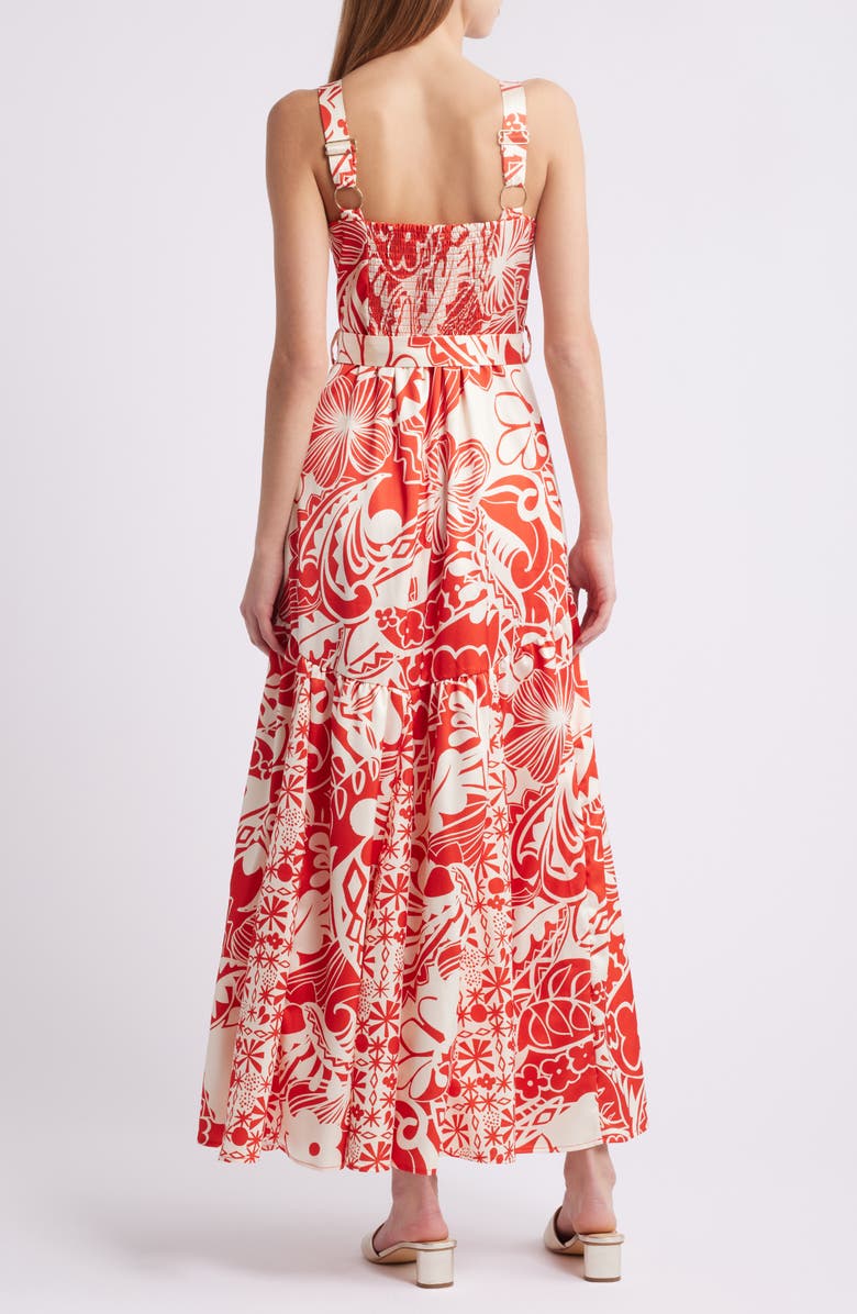 CIEBON Nenette Floral Maxi Dress, Alternate, color, Red Multi