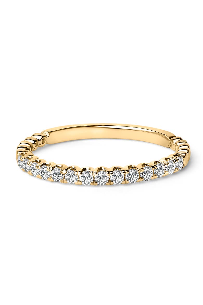 14K Gold 1/4 Cttw Round Diamond Prong Set Wedding Band, Main, color, Yellow