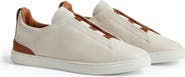 ZEGNA Triple Stitch™ Leather Slip-On Sneaker