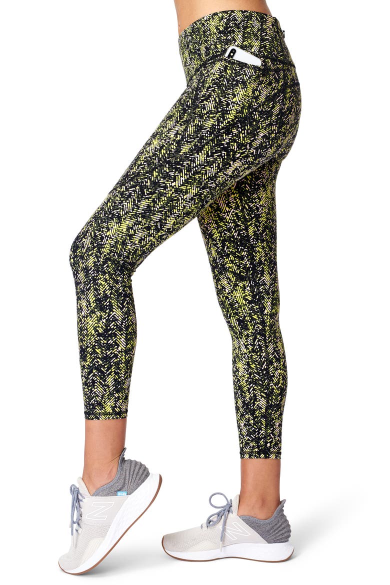 Power Pocket Workout Leggings, Alternate, color, BLACK HERRINGBONE PRINT