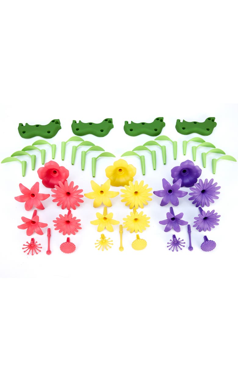 Green Toys Build A Bouquet, 44 Pieces Mix & Match Floral Toy, Alternate, color, Multicolored