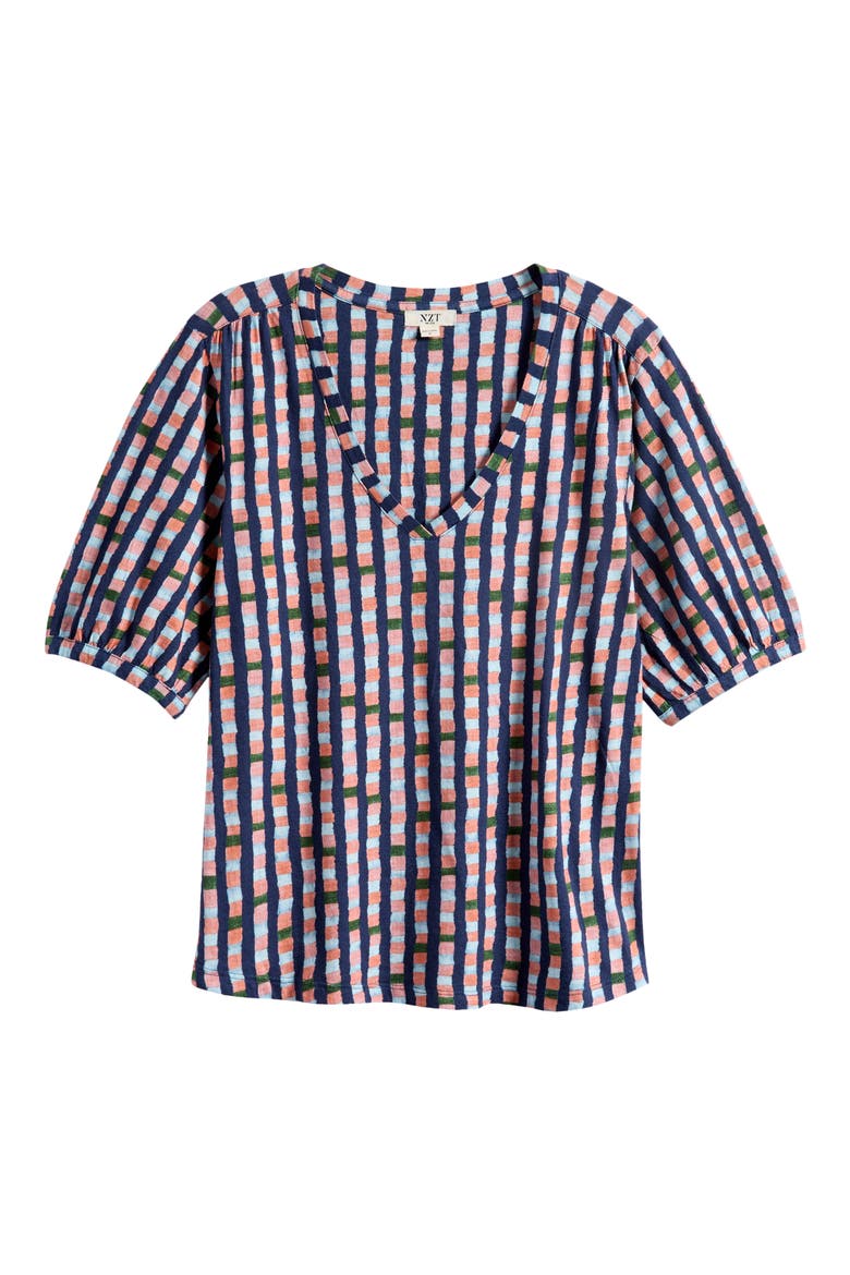 Reef Stripe Cotton & Modal Top, Alternate, color, INDIGO MULTI