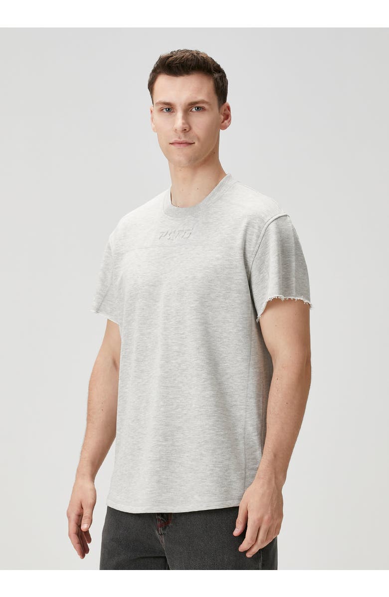 PCFG Cotton Tshirt With Emboss Print, Alternate, color, Grey