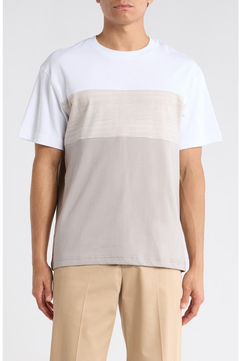 Stripe Knit T-Shirt, Main, color, OFF WHITE