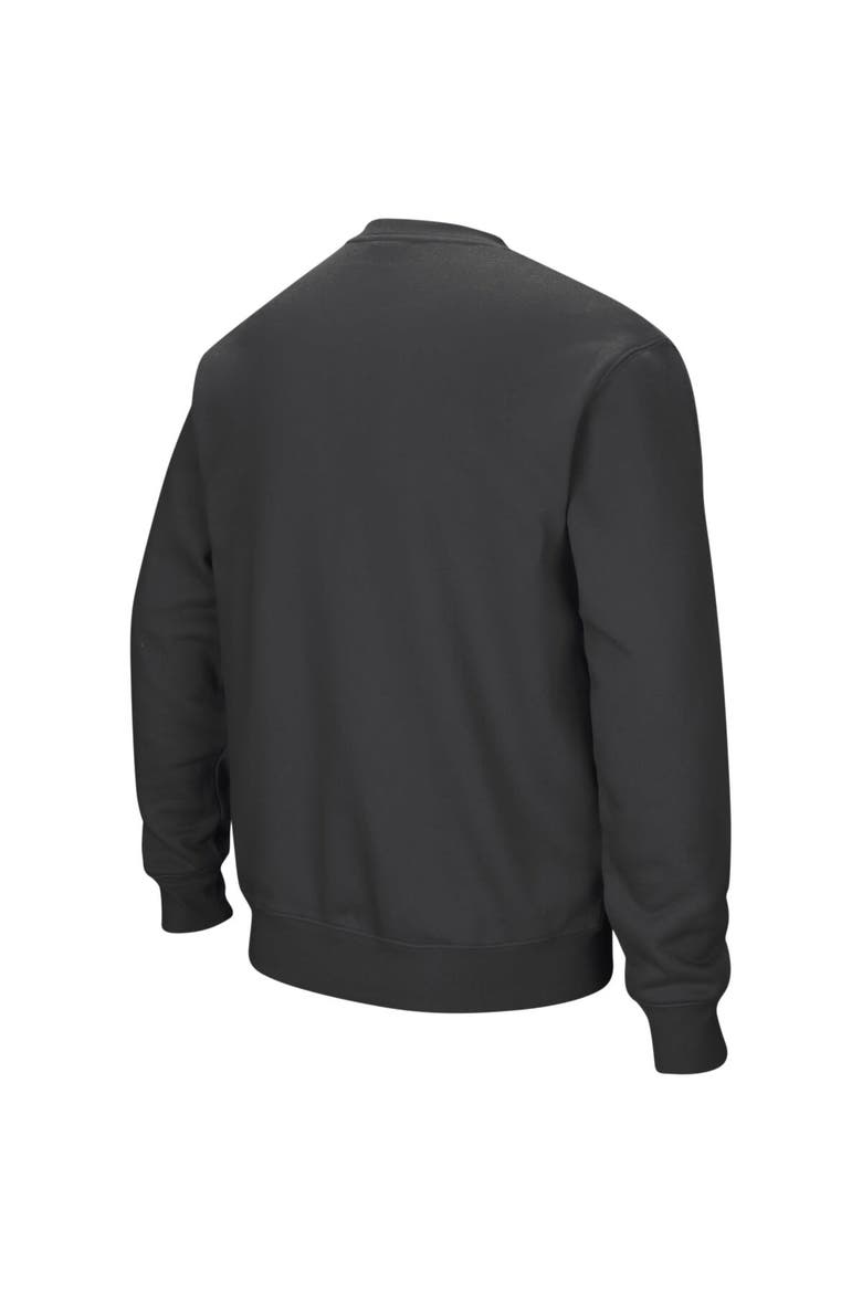 Men's Colosseum Charcoal Rutgers Scarlet Knights Arch & Logo Crew Neck Sweatshirt, Alternate, color, Charcoal