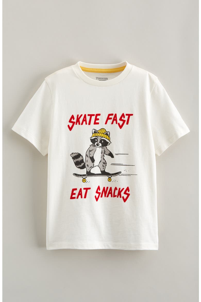 Kids' Graphic T-Shirt, Main, color, IVORY EGRET SKATE FAST GRAPHIC