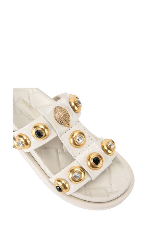 Kurt Geiger Leather Croc-embossed Orson Sandals In Multi