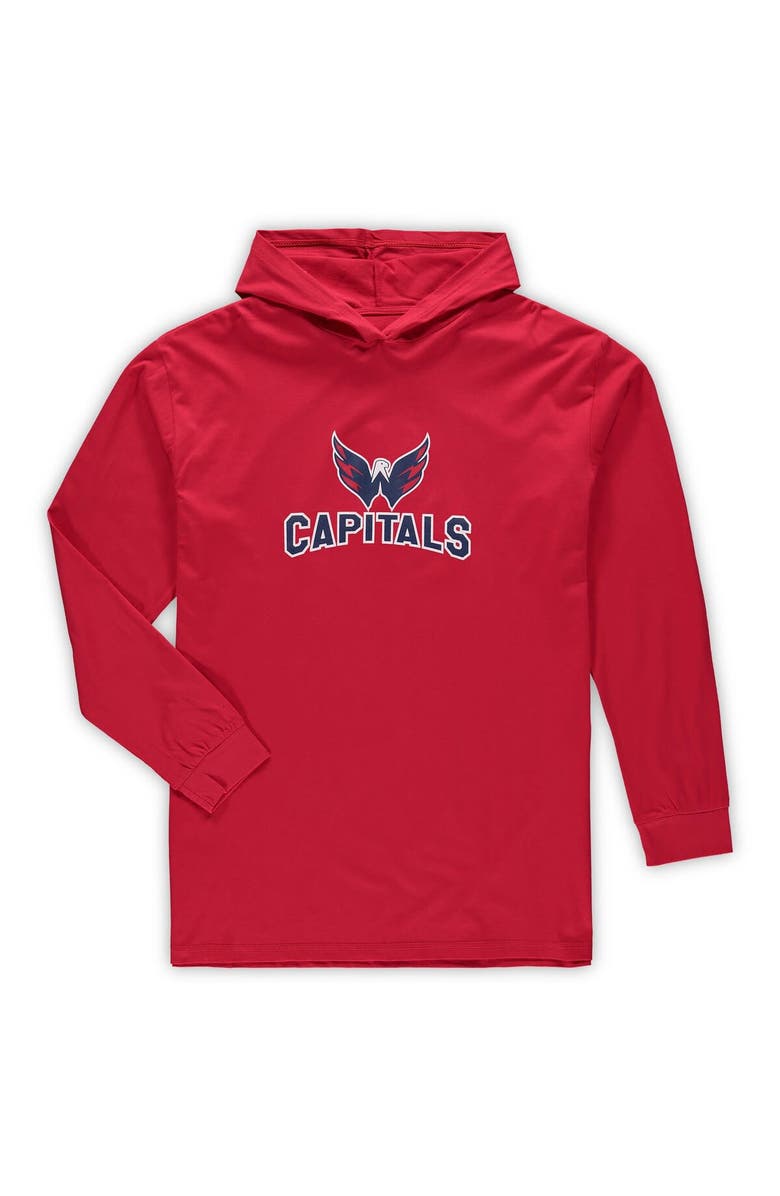 CONCEPTS SPORT Men's Concepts Sport Red Washington Capitals Big & Tall Pullover Hoodie & Joggers Sleep Set, Alternate, color, Red