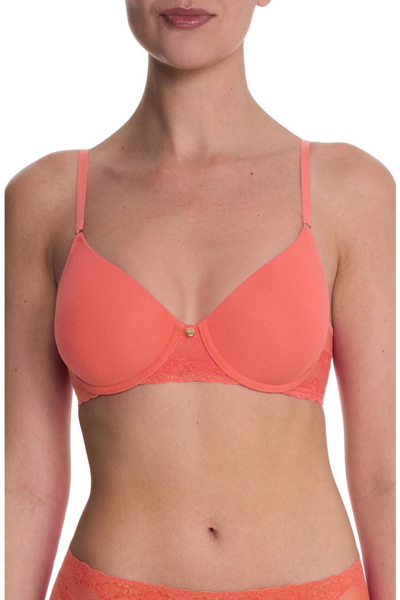 Bliss Perfection Comfort Underwire T-Shirt Bra, Main, color, Neon Coral