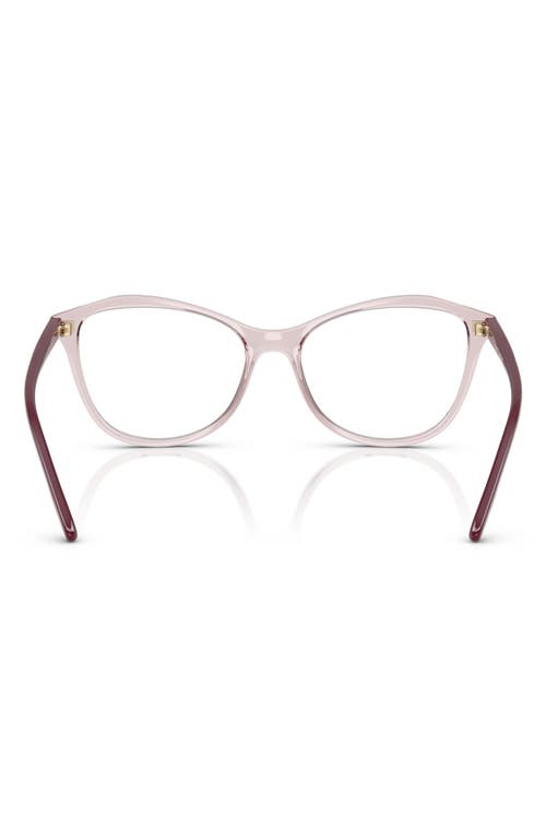 Shop Vogue 54mm Irregular Optical Glasses In Trans Pink