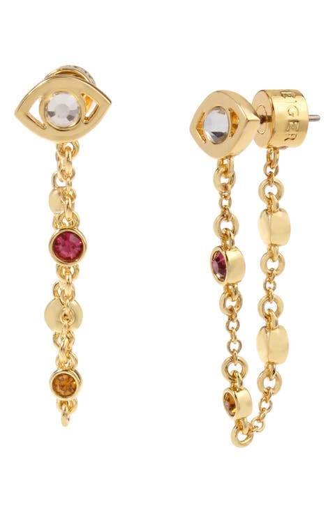 Evil Eye Front/Back Earrings