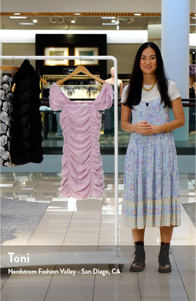 Textured Ruched Minidress, sales video thumbnail