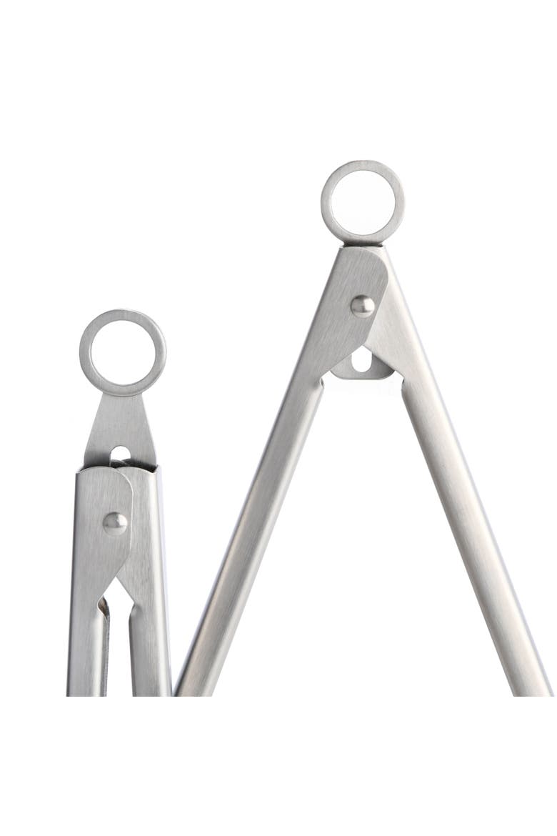 12 Inch & 9 Inch Locking Kitchen Tong Set, Stainless Steel, Alternate, color, Stainless Steel
