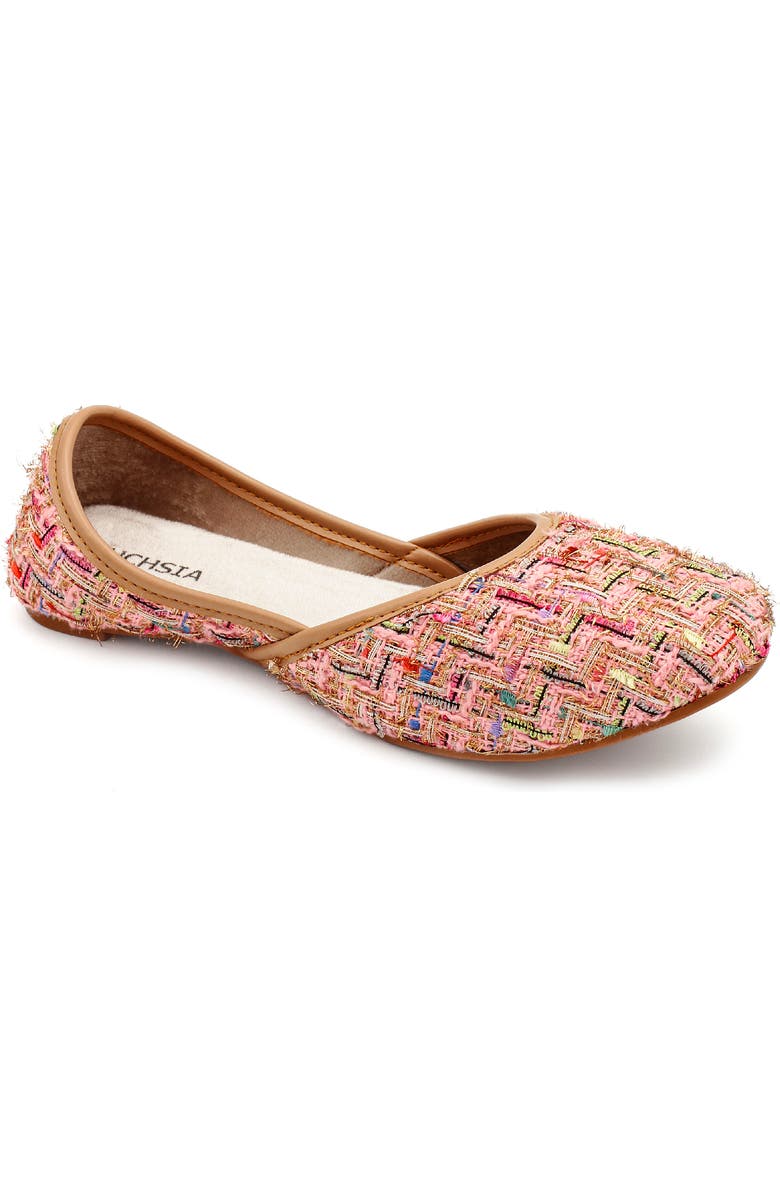 FUCHSIA Tweed Jutti Flat, Main, color,