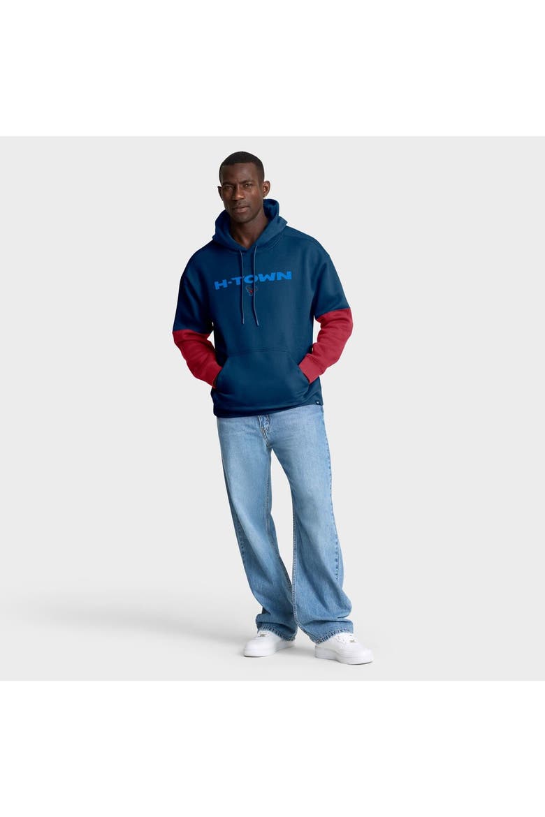Men's Fanatics Navy Houston Texans Helmet Alt Pullover Hoodie, Alternate, color, Navy