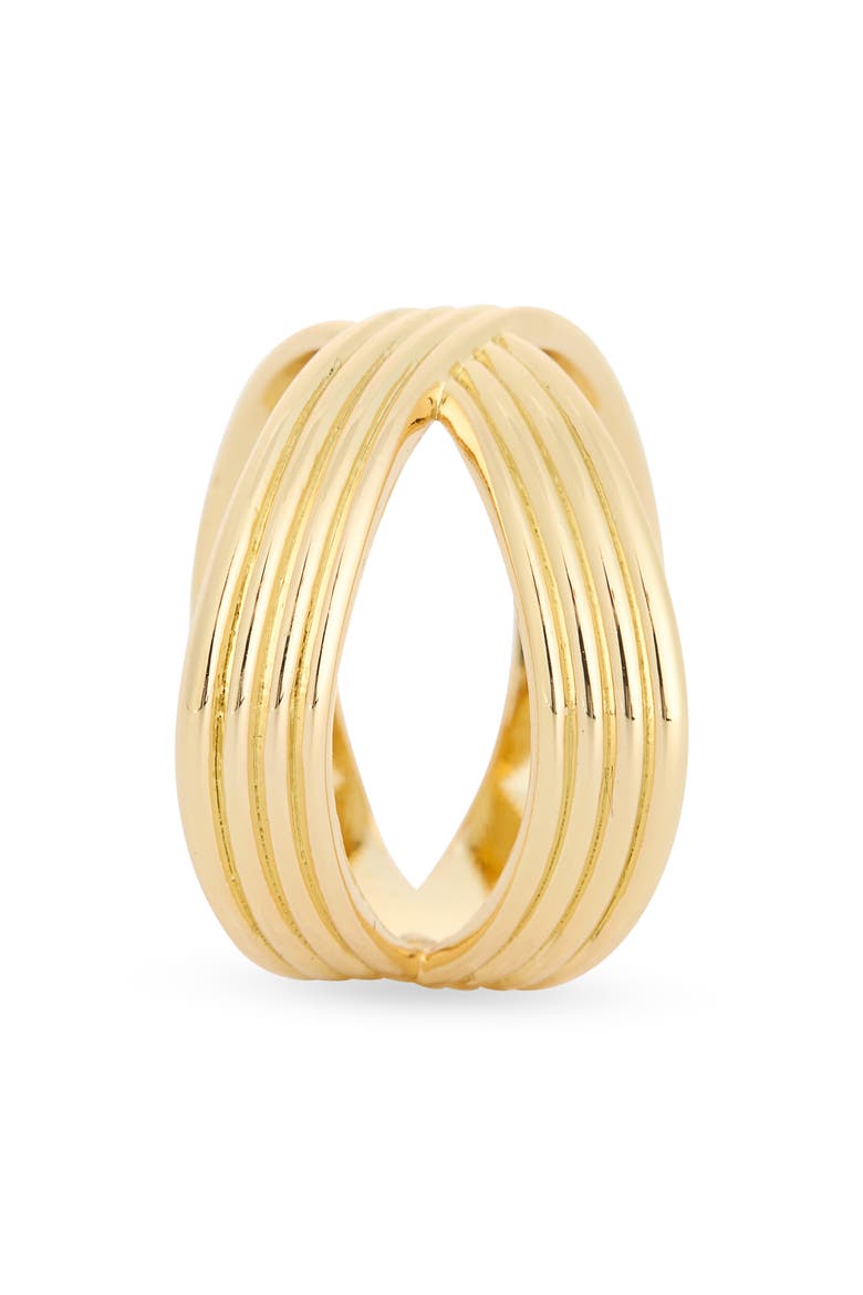 Crossover Ring, Alternate, color, GOLD