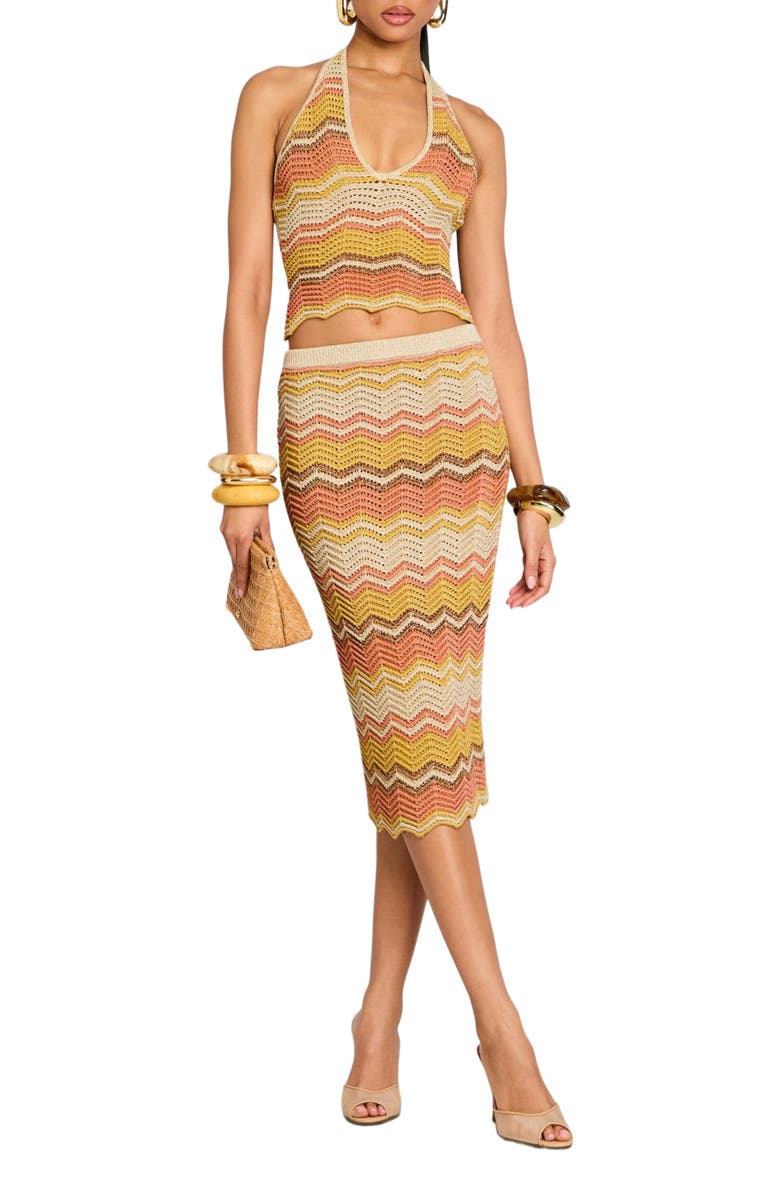 Retrofête Ivey Crochet Skirt, Main, color,