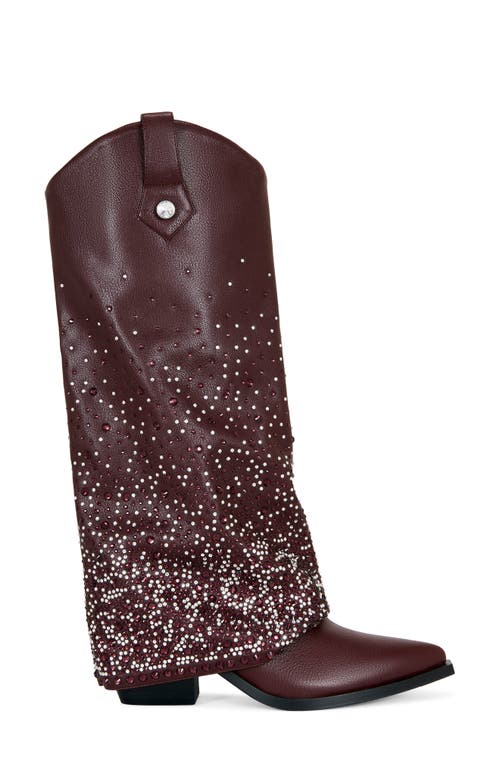 Azalea Wang Beth Stud Western Boot In Brown