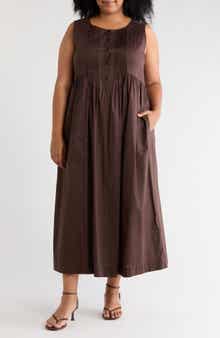 Pleated Front Maxi Dress