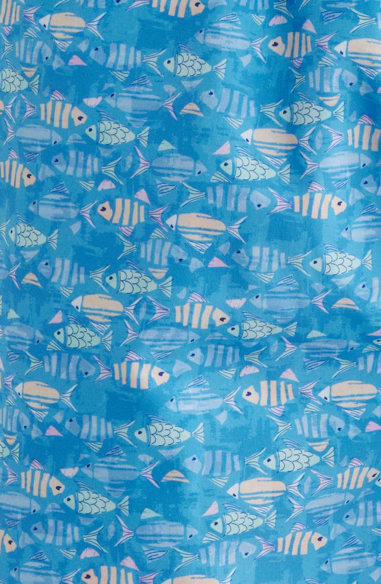 Peter Millar Sunfish Print Swim Trunks, Alternate, color, Marina Blue