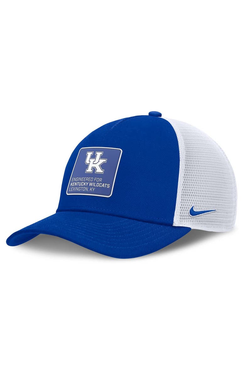 Nike Men's Nike Royal/White Kentucky Wildcats 2025 On-Field Rise Engineered Trucker Adjustable Hat, Main, color, Royal