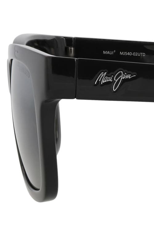 Maui Jim 54mm Polarized Square Sunglasses In Black
