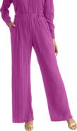 Jessica London Plisse Wide Leg Trouser