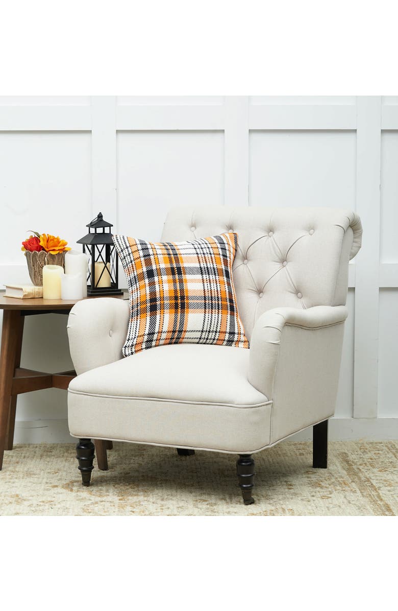 C&F Home Plaid Decorative Throw Pillows, Alternate, color, Brown