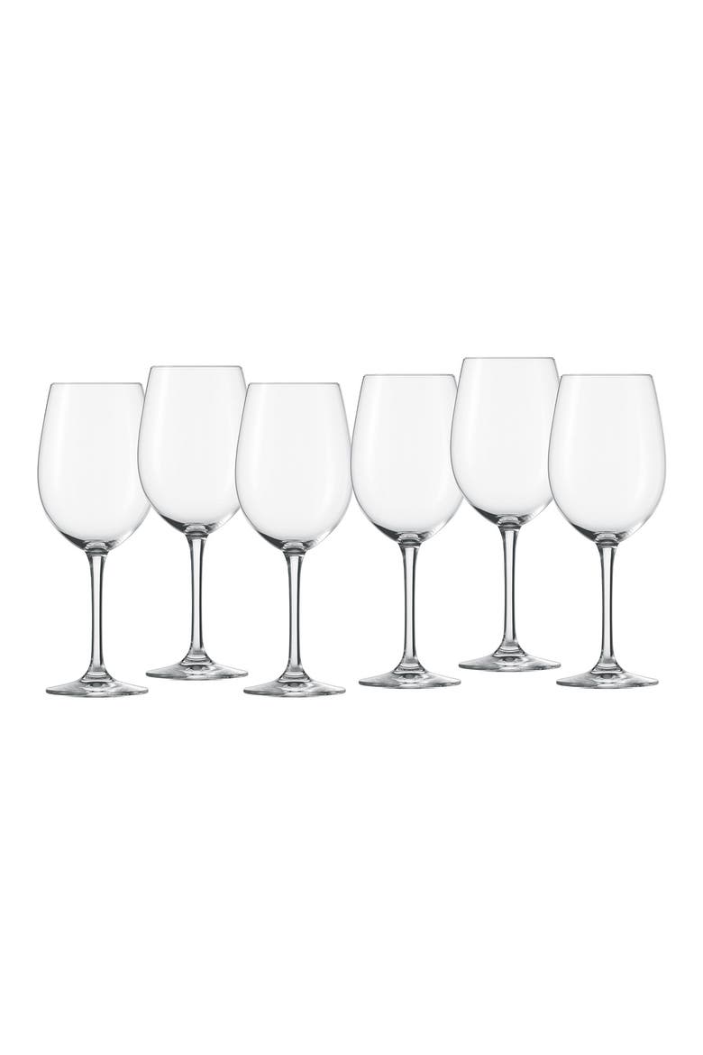 Schott Zwiesel Classico Set of 6 Claret Wine Glasses, Main, color, CLEAR