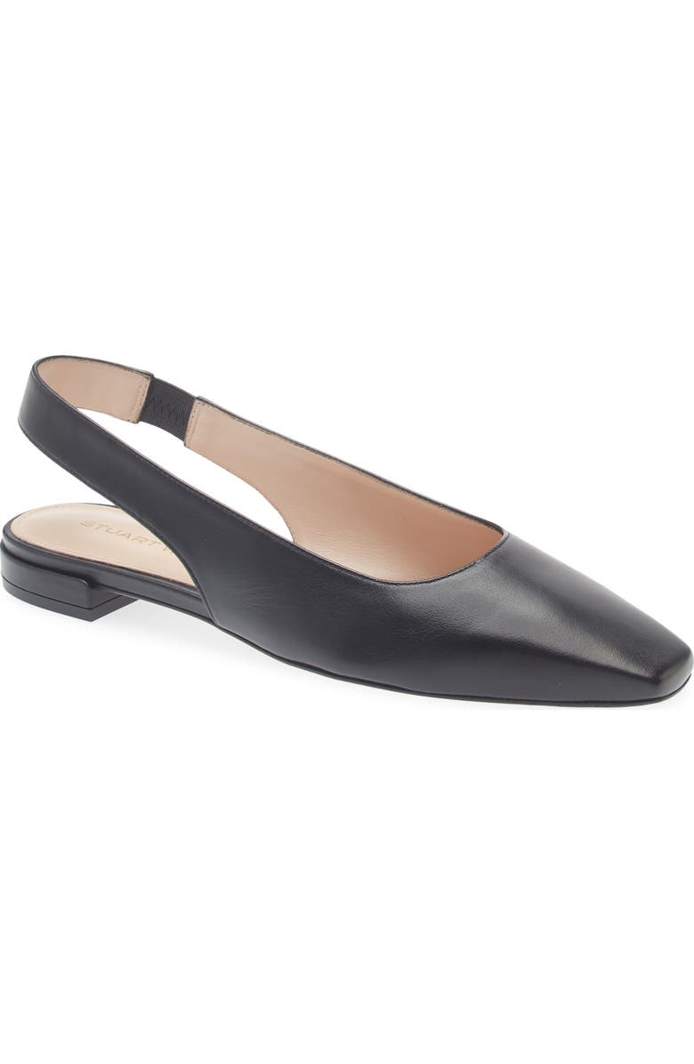 Stuart Weitzman Stassi Slingback Flat, Main, color, Black