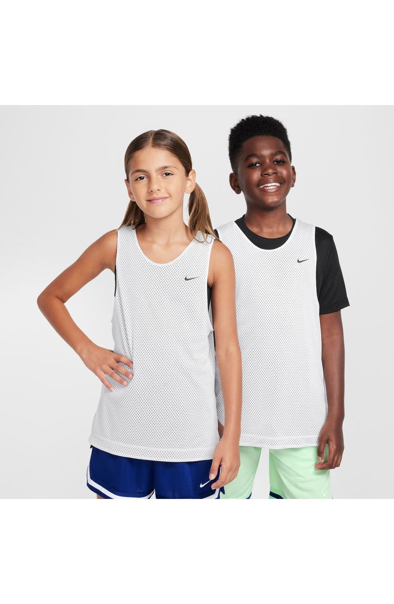Nike Kids' Dri-FIT Reversible Mesh Tank, Alternate, color, White/ Black/ Black