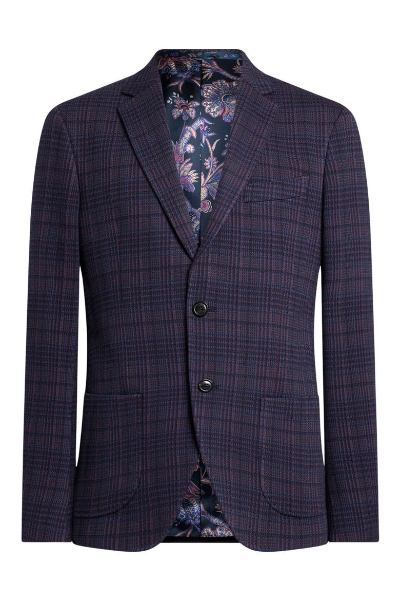 Roma Plaid Sport Coat, Alternate, color, MULTICOLOUR ON BLUE BASE