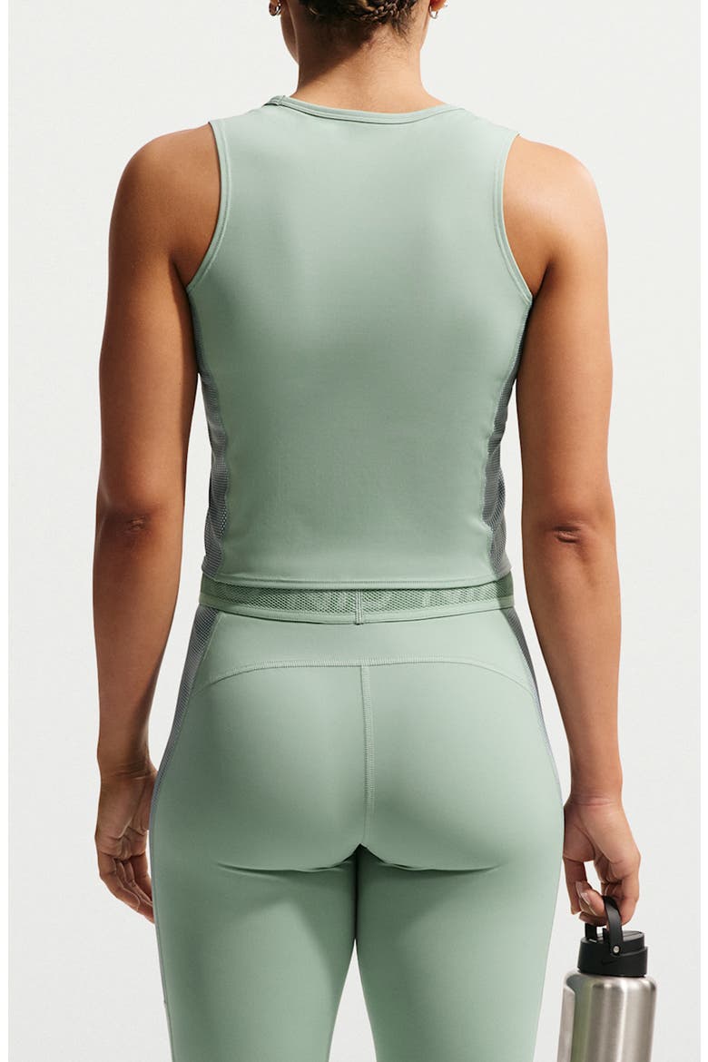 Pro Dri-FIT Crop Tank, Alternate, color, STEAM/ BARELY GREEN/ WHITE