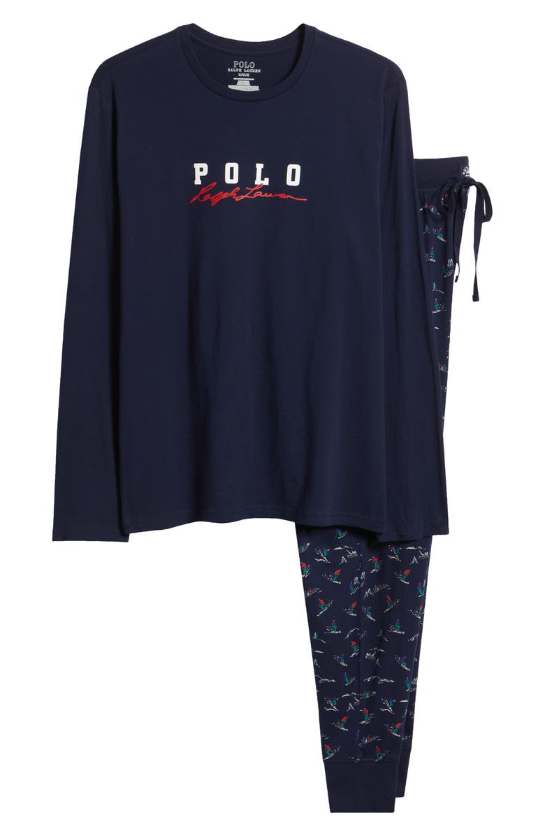 Polo Ralph Lauren Long Pajamas, Alternate, color, Slalom Run Print
