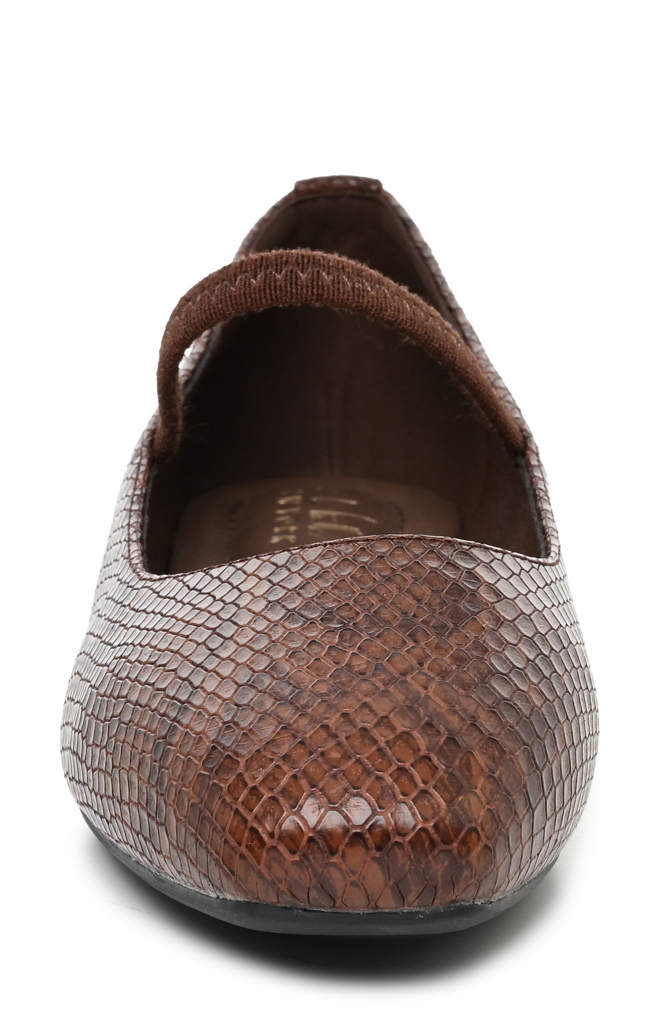 FLAT WITH STRAP, Alternate, color, BROWN SNAKE