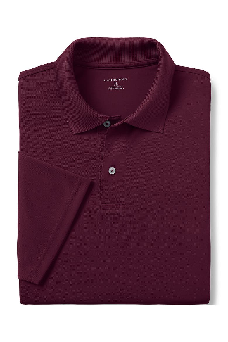 Short Sleeve Polyester Polo, Alternate, color, Burgundy