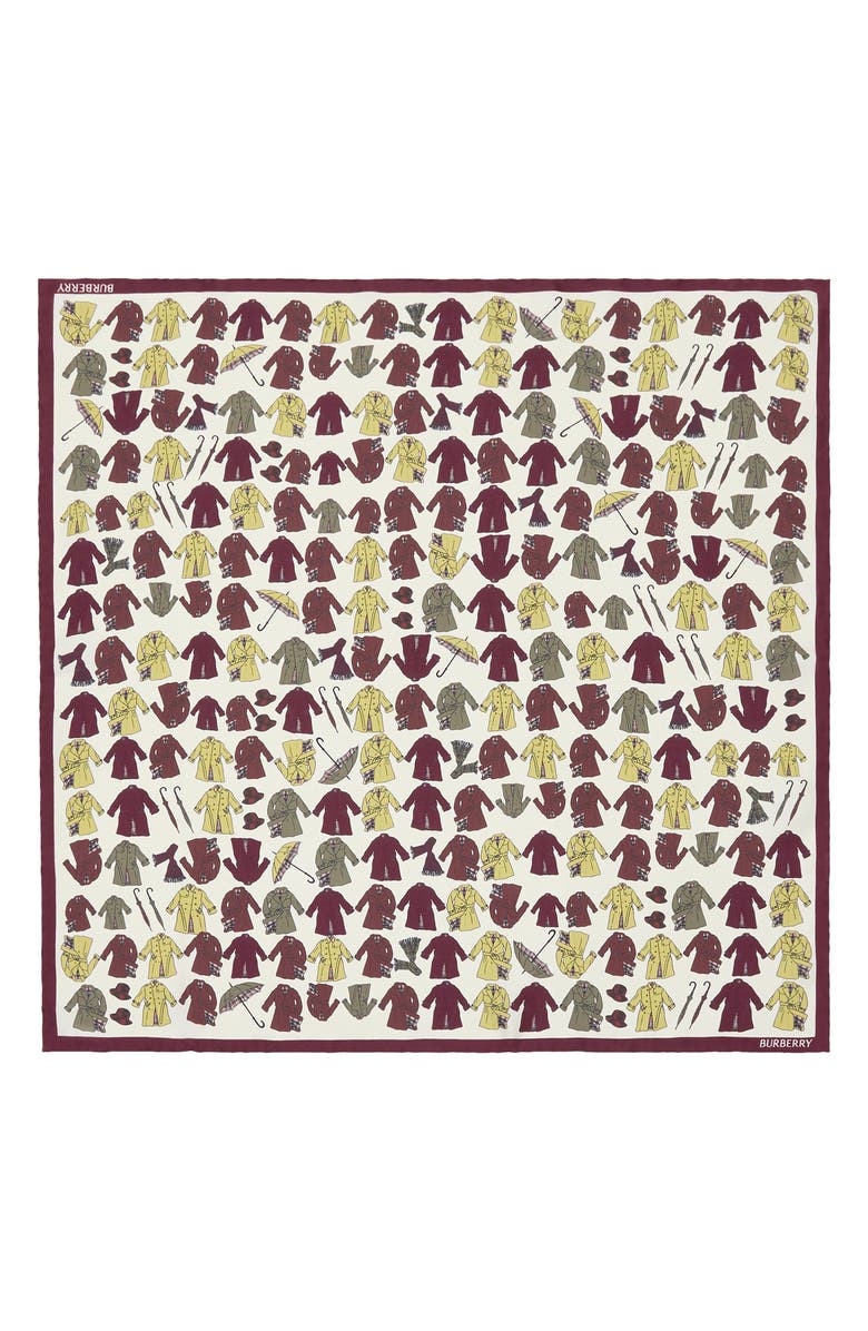 Burberry Mini Trench Coat Scarf, Alternate, color, Vineyard Red