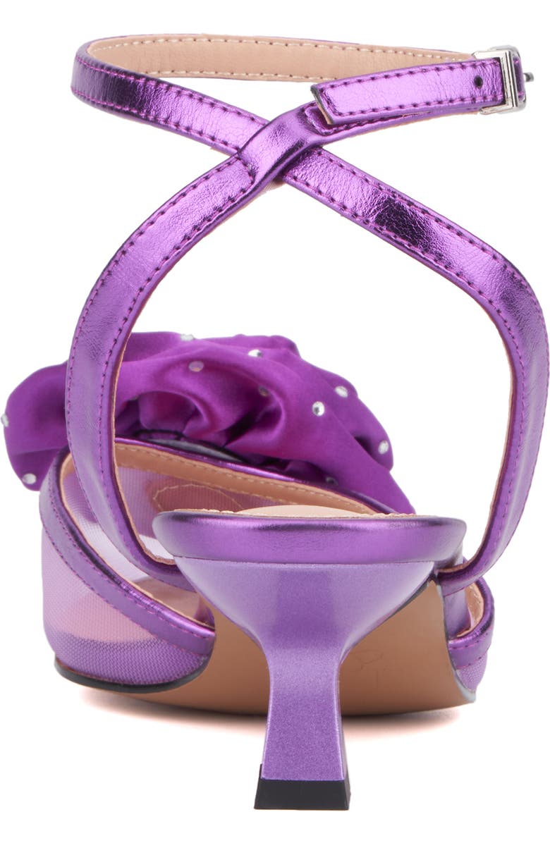 NEW YORK AND COMPANY Violetta Flower Pump, Alternate, color, Purple