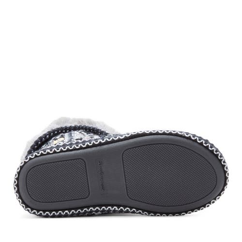 Dearfoams Beth Faux Fur Fold Down Fuzzy Bootie Slipper In Multi