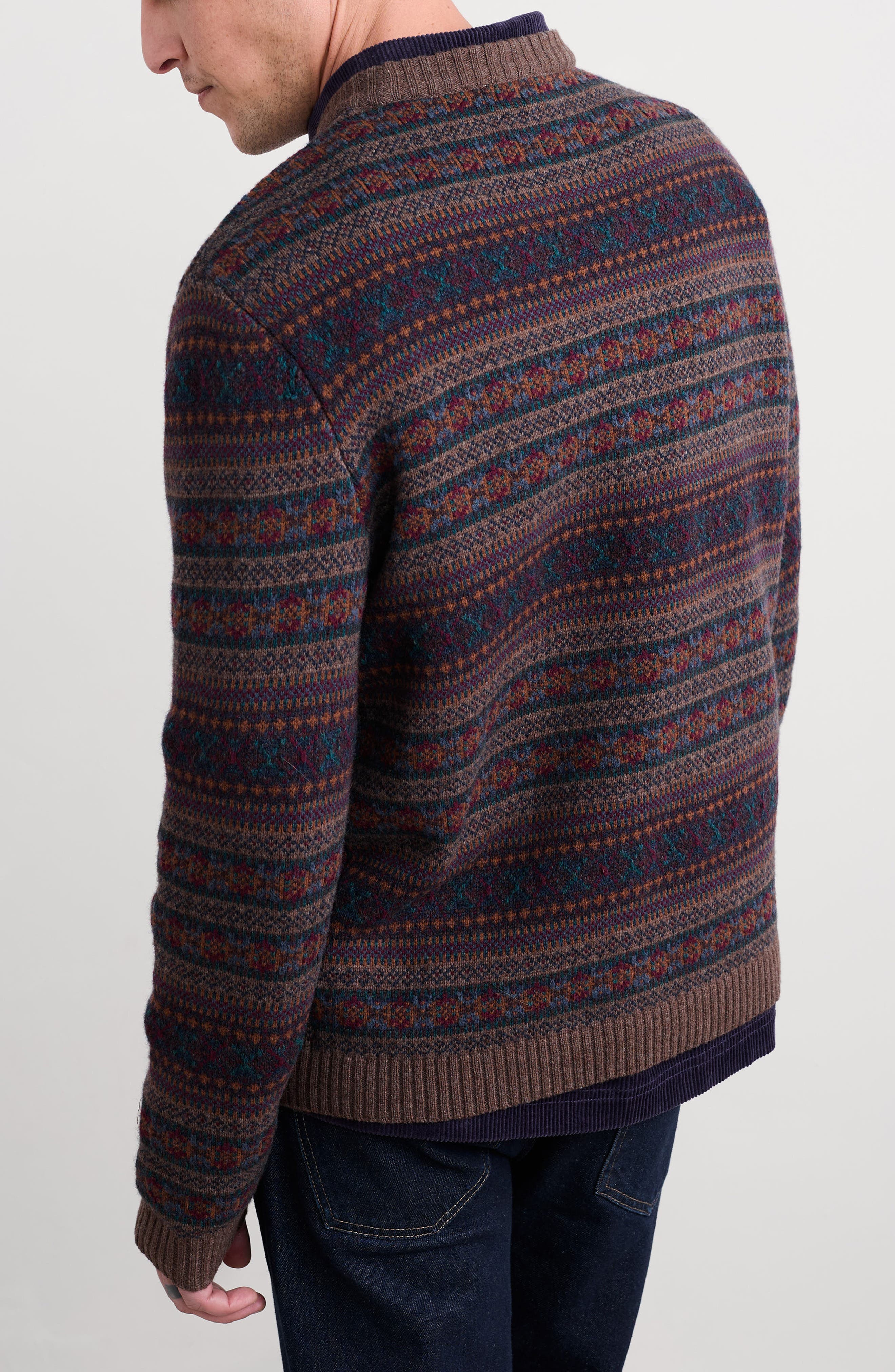 Carracks Fair Isle Wool Blend Crewneck Sweater - image 2