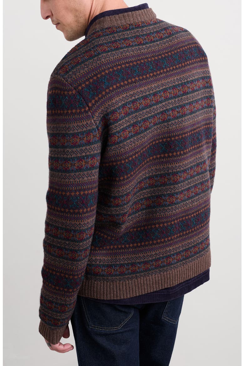 Carracks Fair Isle Wool Blend Crewneck Sweater, Alternate, color, MORAN RYE