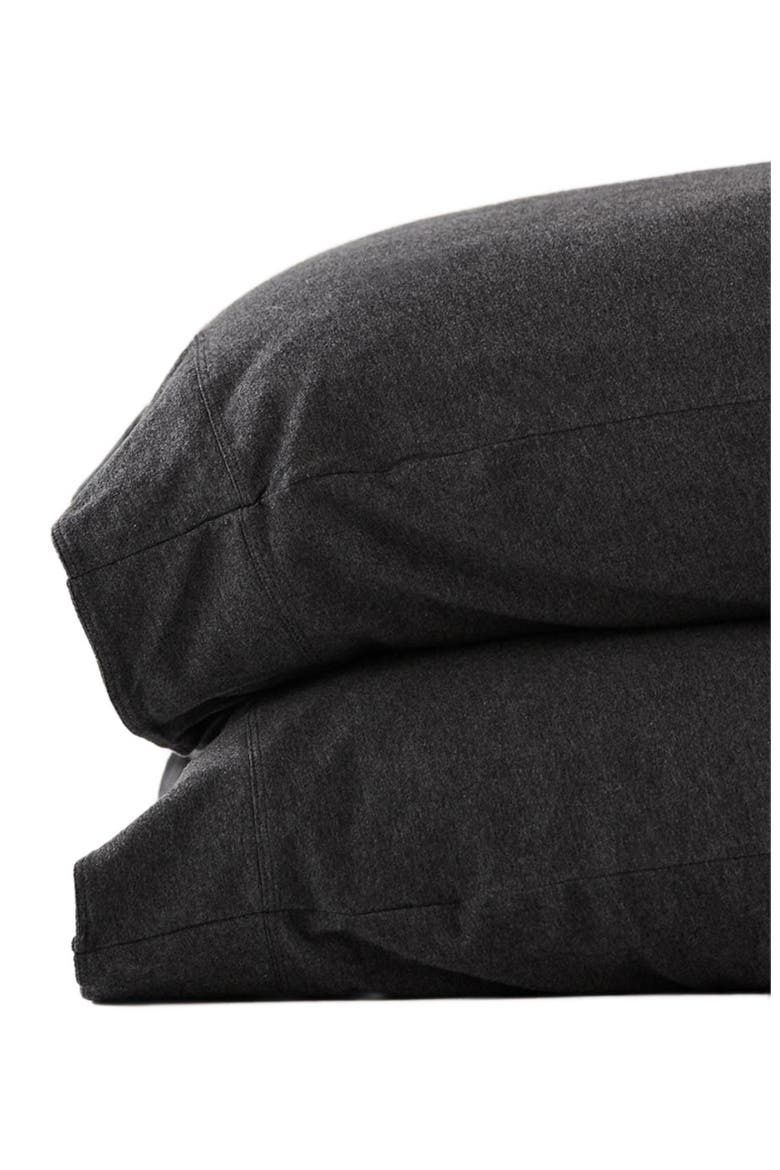 Organic Cotton Organic Favorite Tee Jersey Pillowcase 2-Pack, Alternate, color, Charcoal Heather
