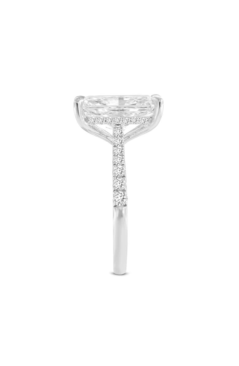 LuvMyJewelry Bayan 14K White Gold Radiant Cut Lab Grown Diamond Hidden Halo Engagement Ring - 5.5 Ct, Alternate, color, 14K White Gold