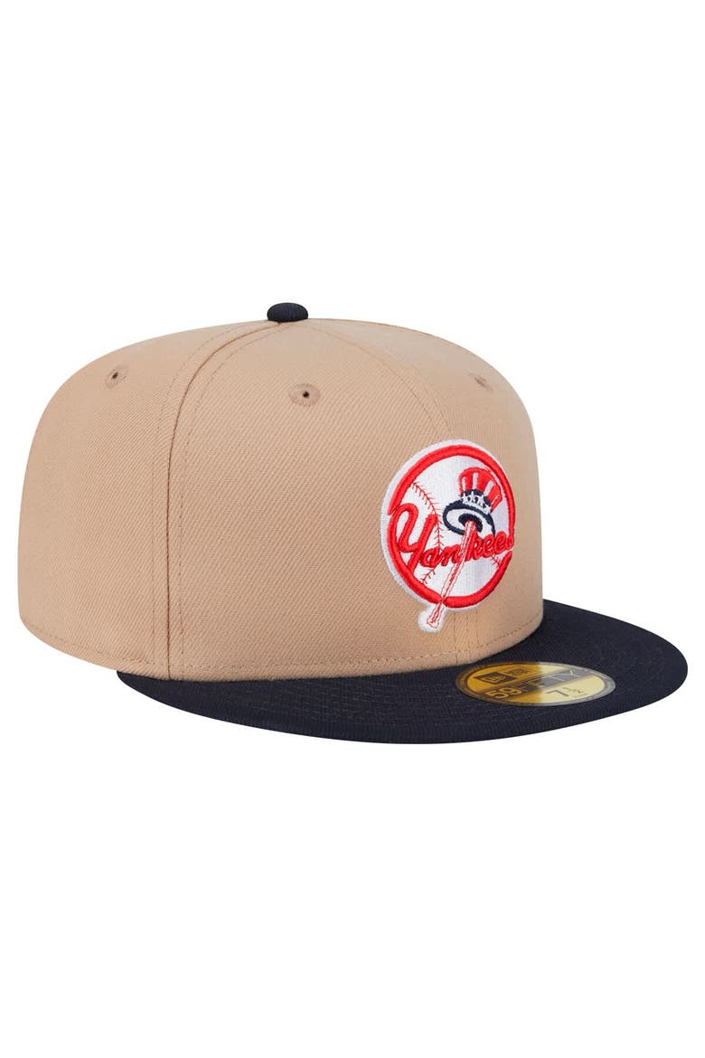 Men's New Era Khaki New York Yankees 59FIFTY Fitted Hat, Alternate, color, Khaki