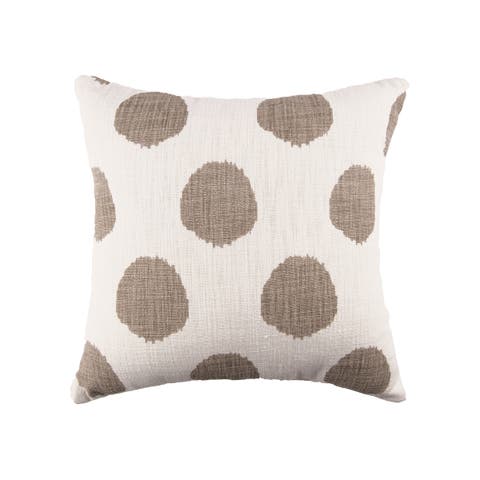 Polka Dot Cotton Decorative Throw Pillow, 18" x 18"