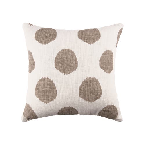 Carol & Frank Polka Dot Cotton Decorative Throw Pillow, 18" X 18" In Brown