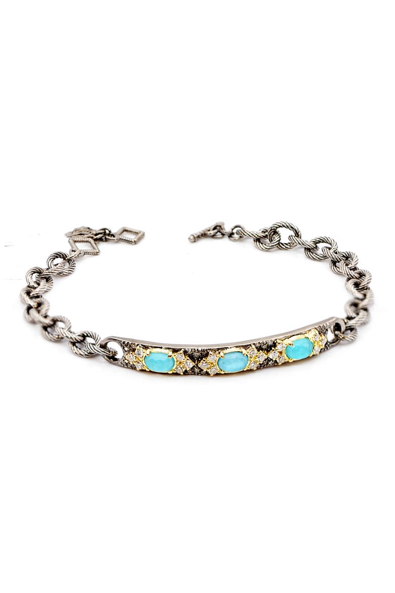 Old World Turquoise & Diamond Bracelet, Alternate, color, NO COLOR