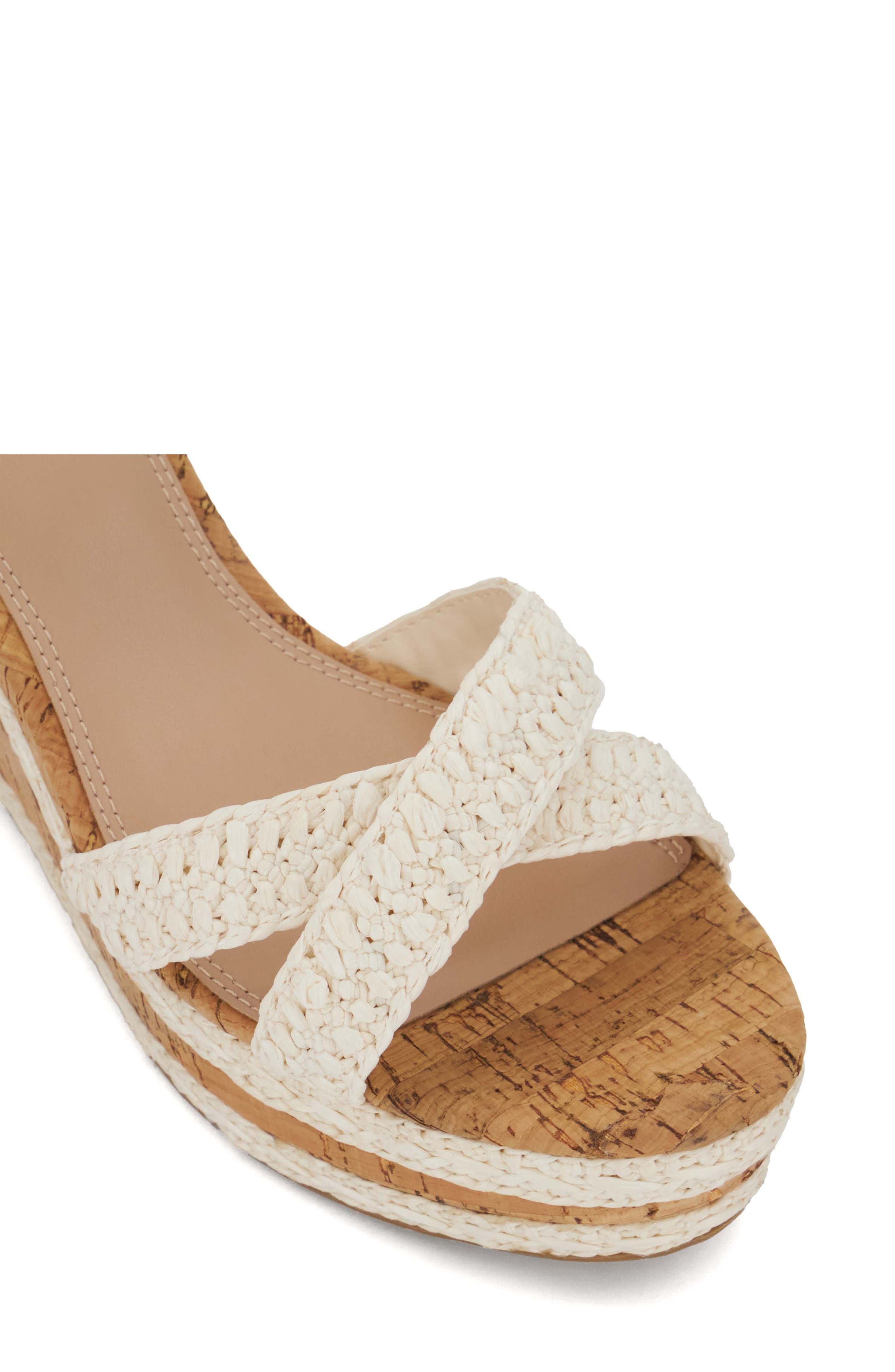 Dune London Kelisa Platform Wedge Sandal, Alternate, color, White