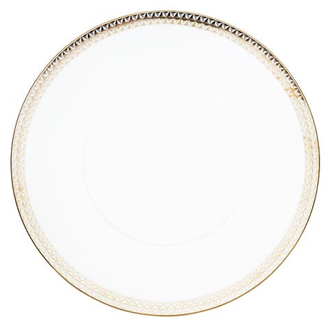 Gem Cut Gold Charger Plate