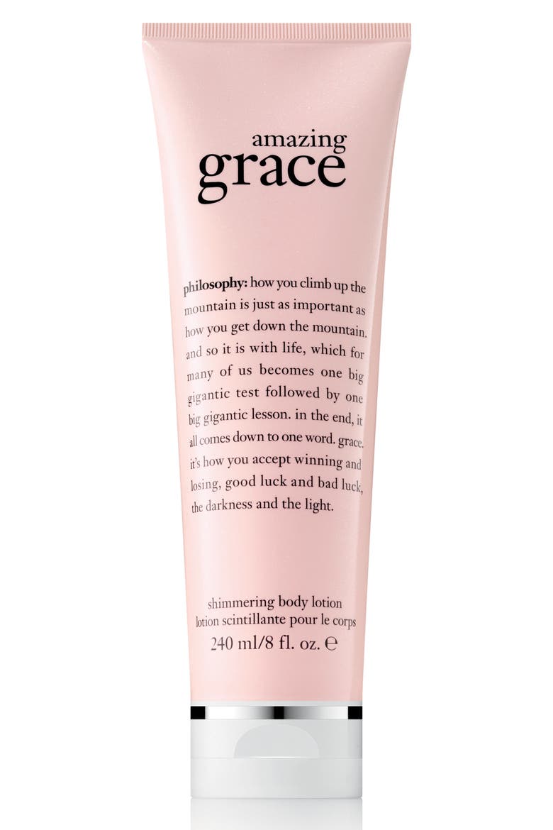 amazing grace shimmering body lotion, Main, color, NO COLOR
